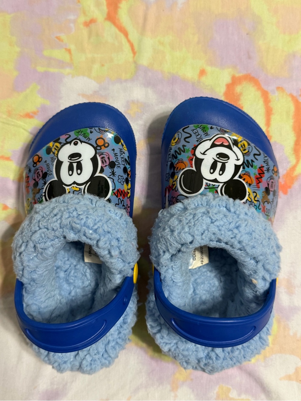 Disney Blue Mickey Mouse Kids Clogs with Colorful Graphic - Picture 5 of 7